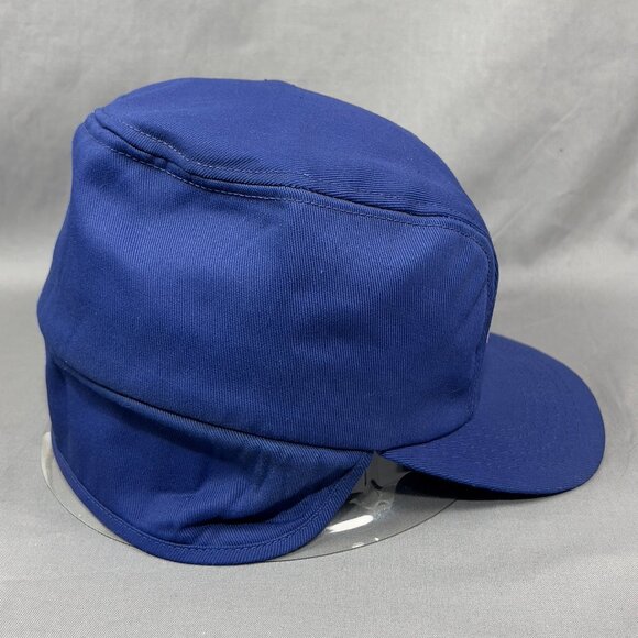 Vtg Farm Bureau Co Op Ear Flaps Fitted 7 3/8 Hat Cap Blue Agriculture Rancher - Picture 11 of 16